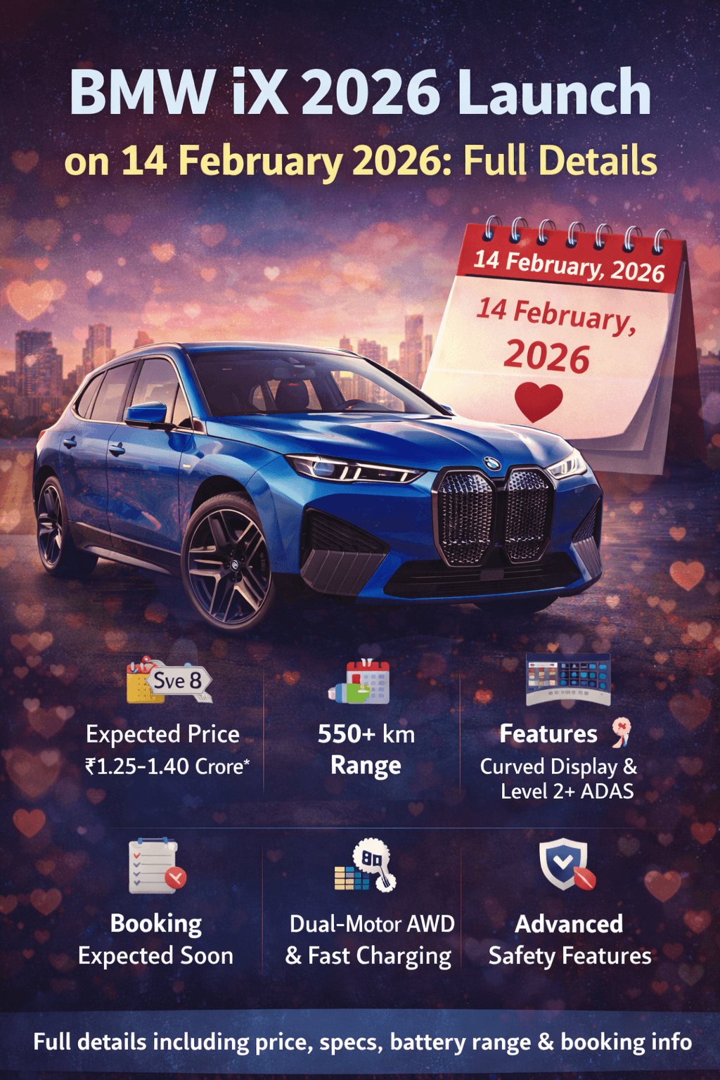 BMW iX 2026 Launch on 14 February 2026: Full Details