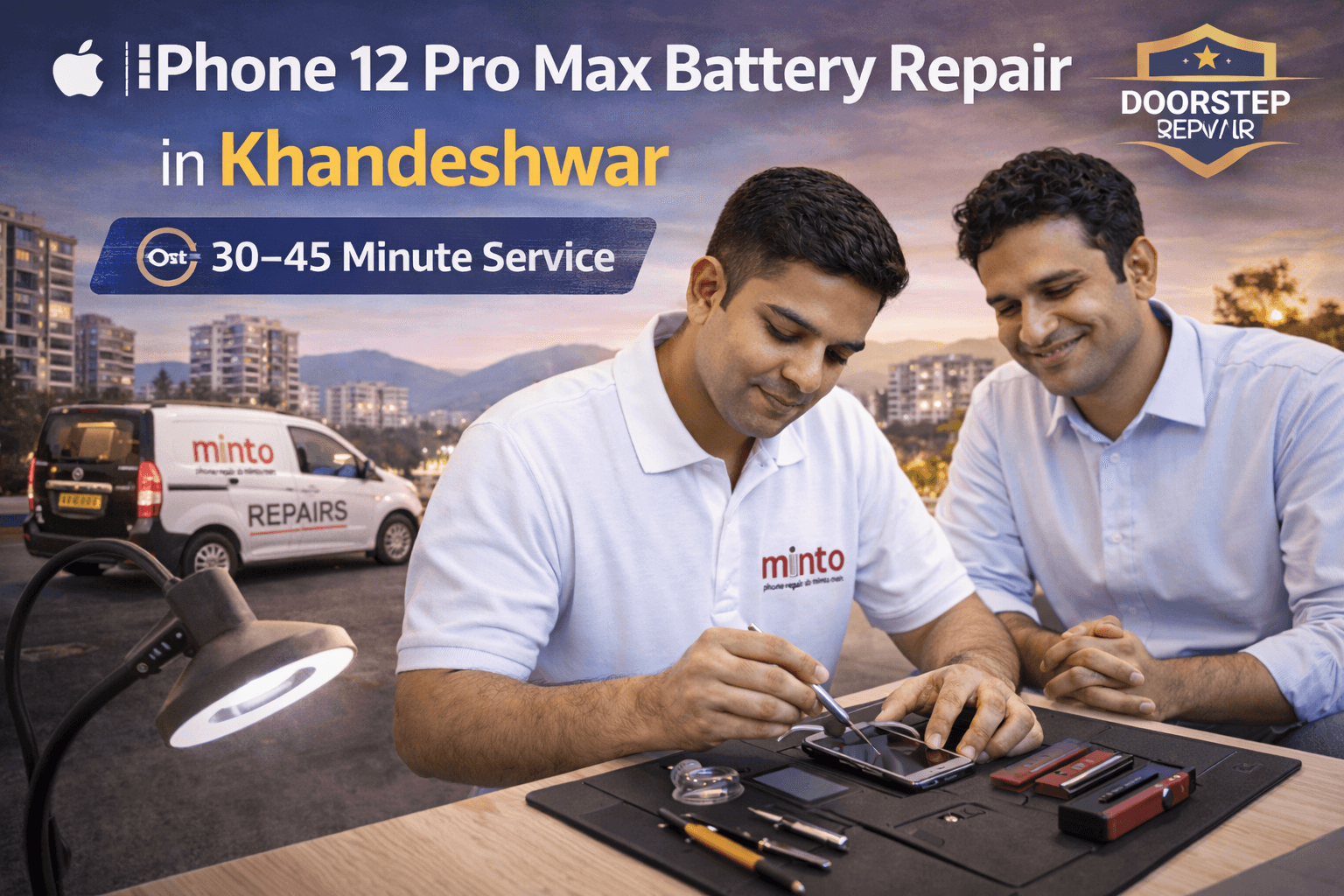 Fast iPhone 12 Pro Max Battery Service in Khandeshwar