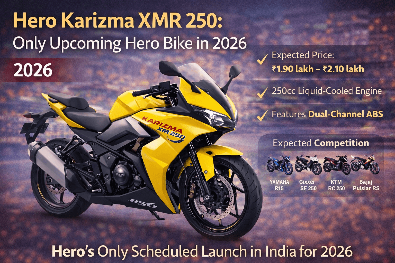 Hero Karizma XMR 250: Only Upcoming Hero Bike in 2026