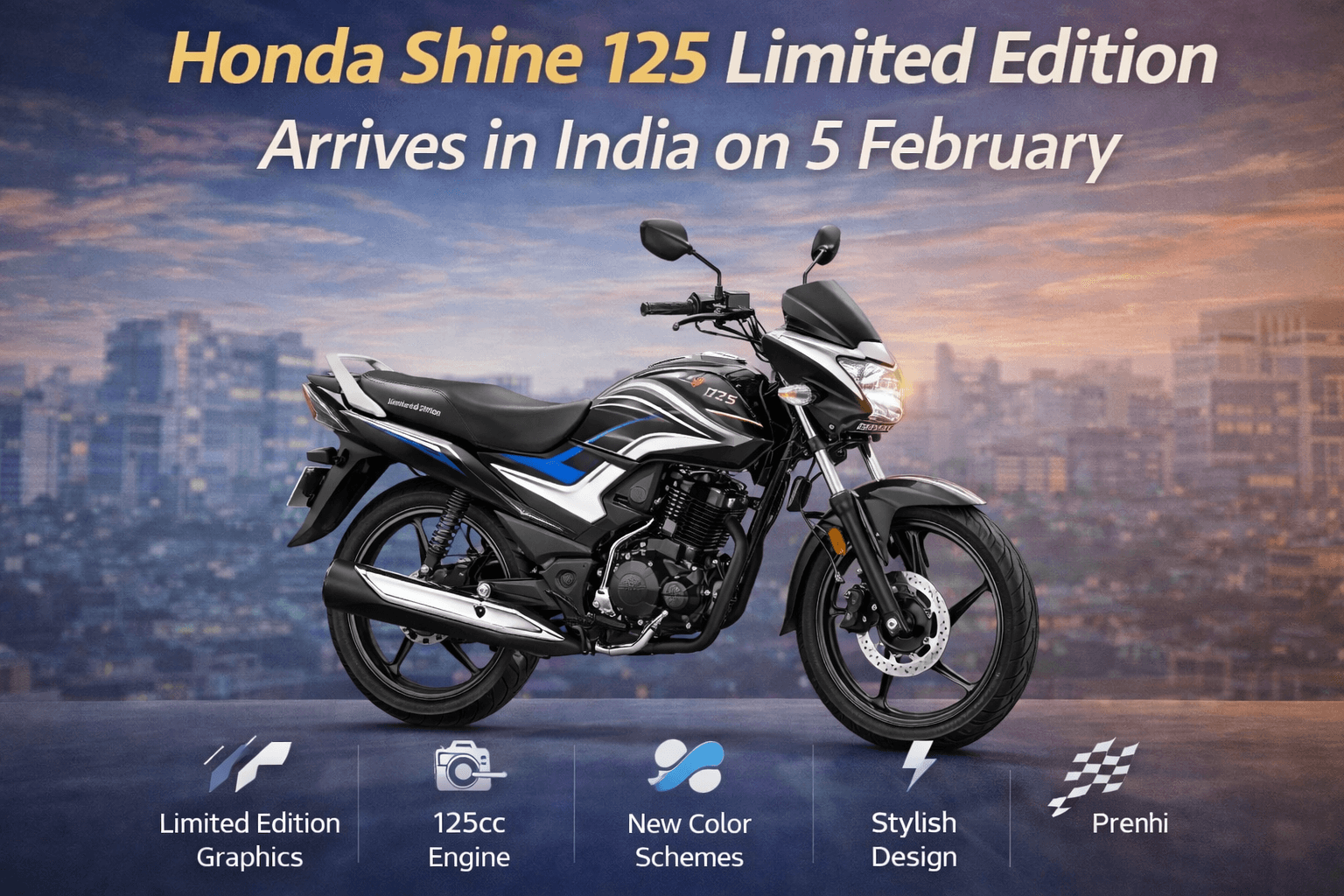 Honda Shine 125 Limited Edition Arrives in India on 5 February