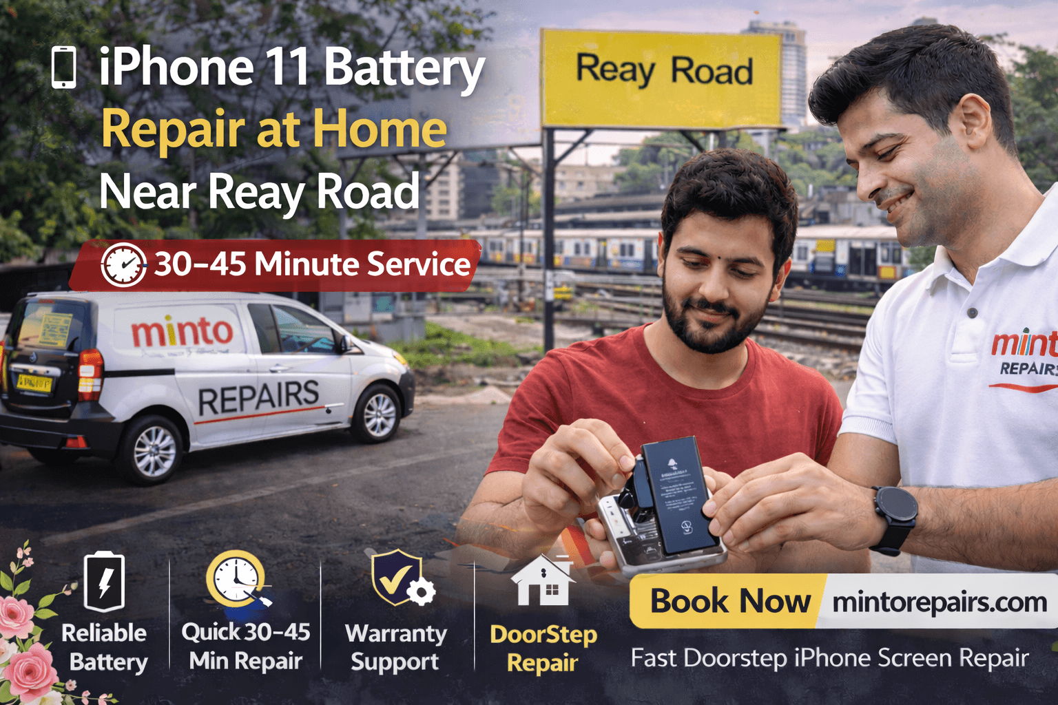 iPhone 11 Battery Repair at Home Near Reay Road