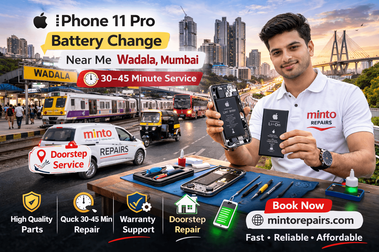 iPhone 11 Pro Battery Change Near Me in Wadala Mumbai