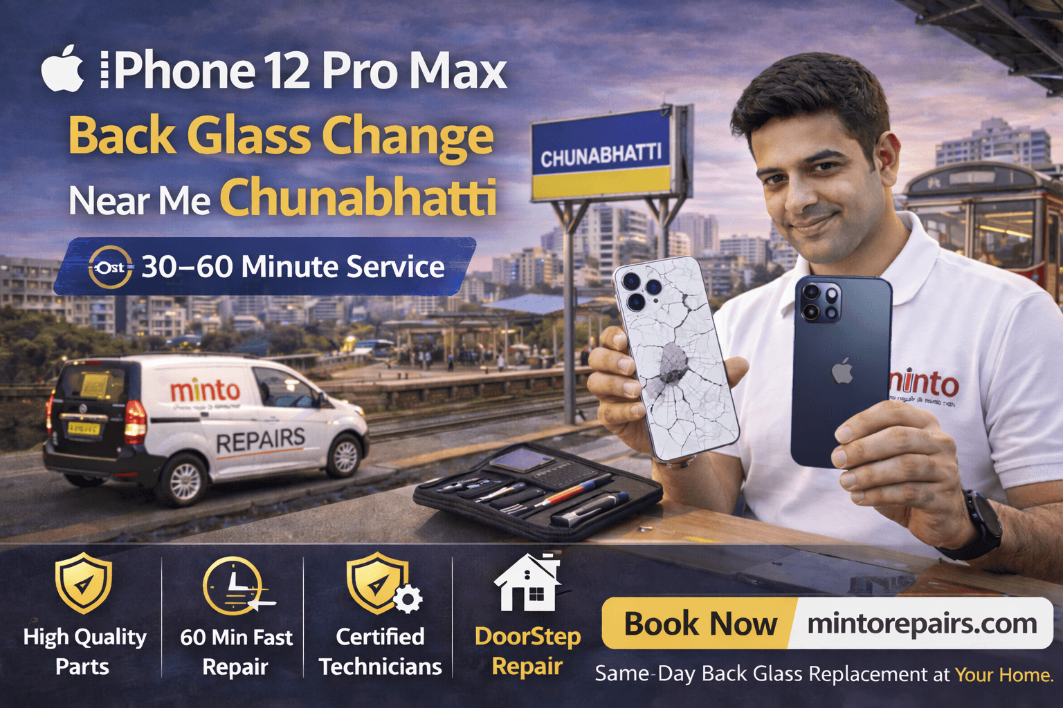 iPhone 12 Pro Max Back Glass Change Near Me Chunabhatti