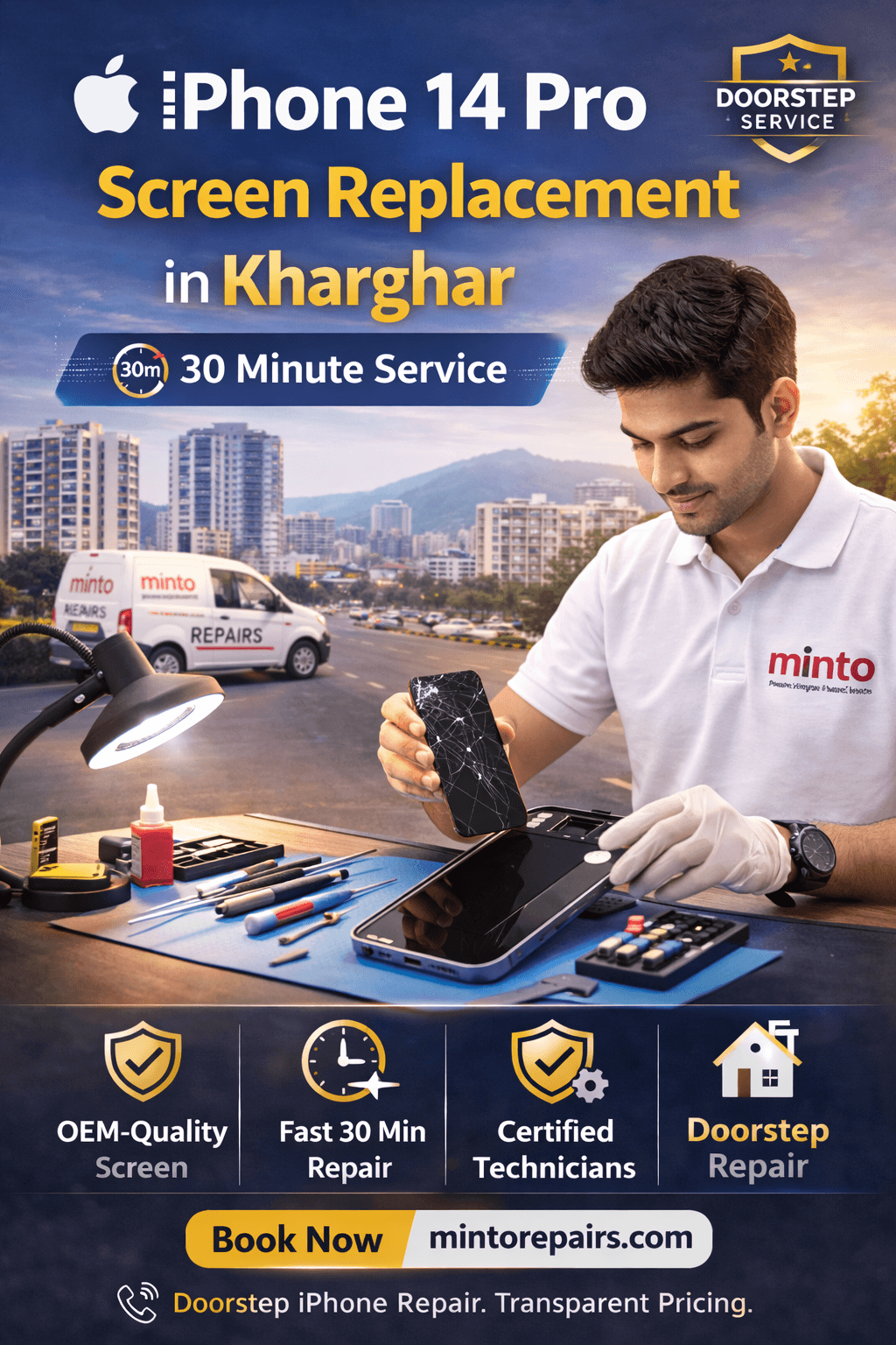 iPhone 14 Pro Screen Replacement in Kharghar – 30 Minute Service