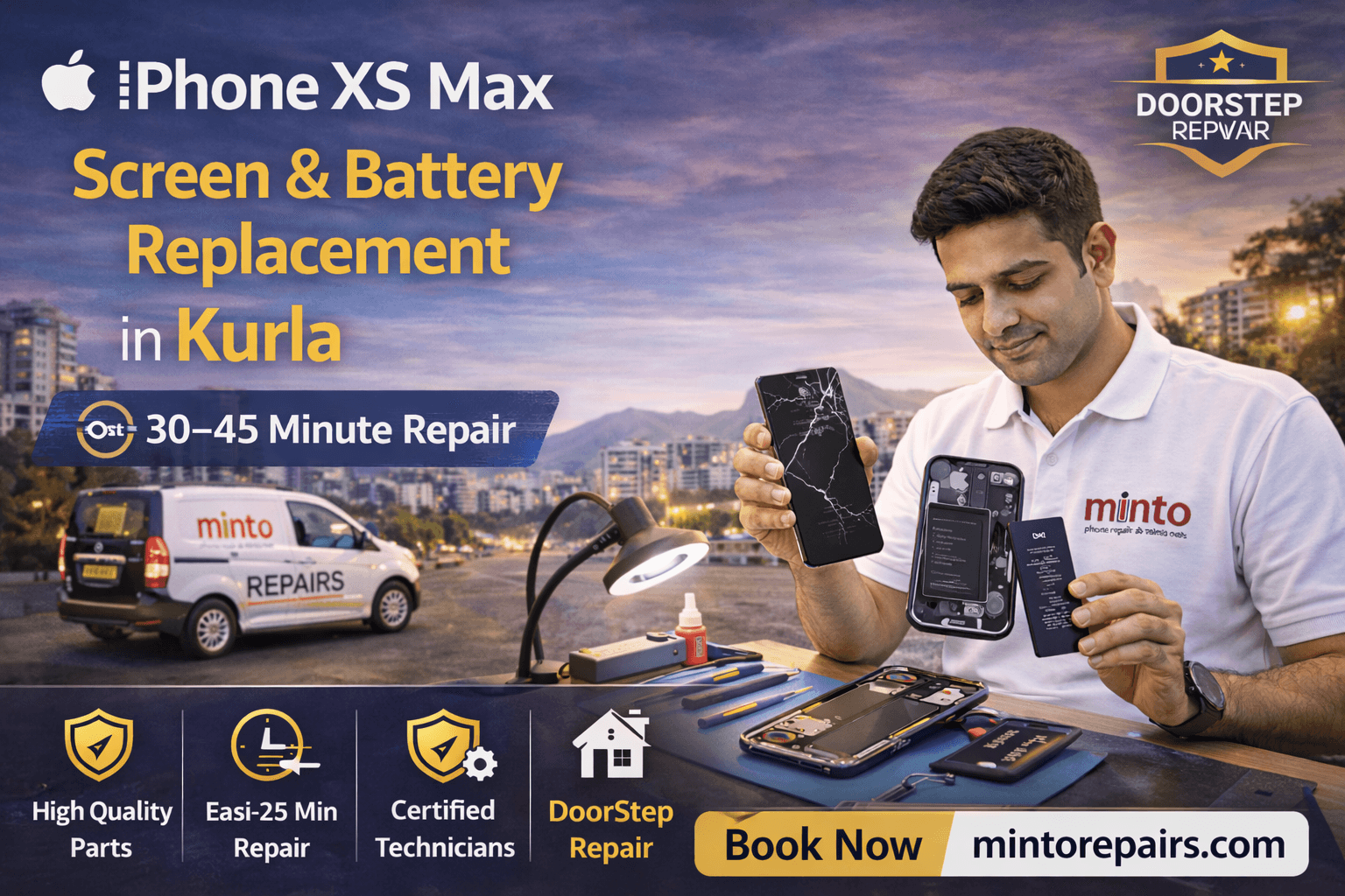 iPhone XS Max Screen and Battery Replacement in Kurla