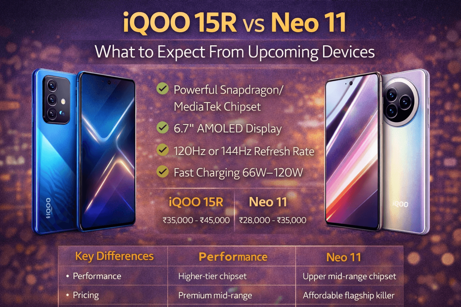 iQOO 15R vs Neo 11: What to Expect From Upcoming Devices