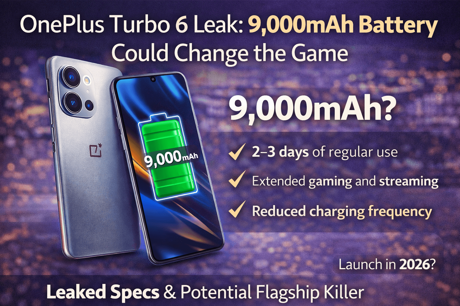 OnePlus Turbo 6 Leak: 9,000mAh Battery Could Change the Game
