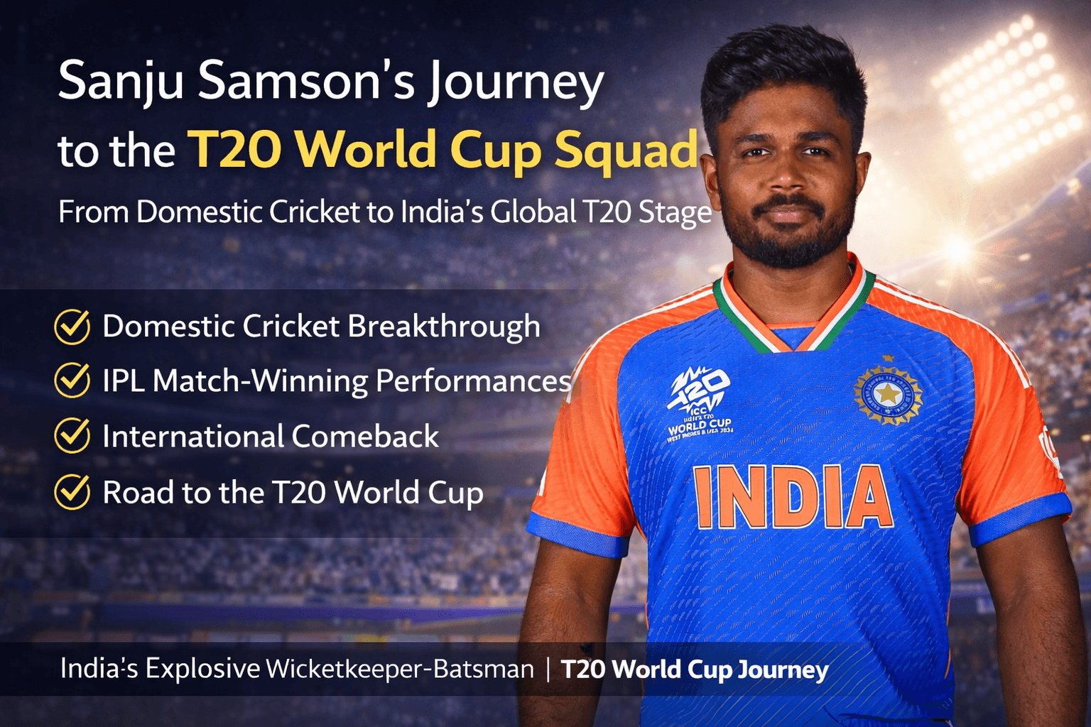 Sanju Samson’s Journey to the T20 World Cup Squad